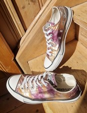 Converse All Star Chucks bunt metallic gold lila bronze 40 UK 7 low