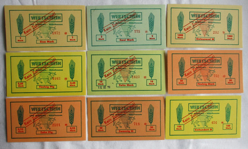 Banknoten bis 1000 mark - 9,