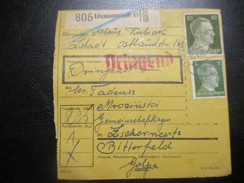 2603 reich paketkarte aus - reich,