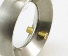 Design Ring Edelstahl 750 Gelbgold  Brillant 0,04 ct Gr 55 Brilliant 