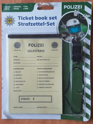 Strafzettel set polizei - polizei, inkl