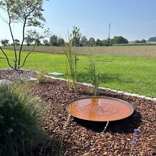 ECHT CORTENSTAHL DESIGN Brunnen inkl. Beleuchtung LED warm weiß