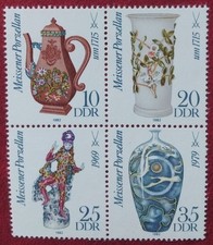 Briefmarken DDR Porzellan