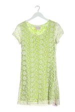 MRS. FOXWORTHY Spitzenkleid Damen Kleid Gr. DE 40 wollweiß-grün Casual-Look