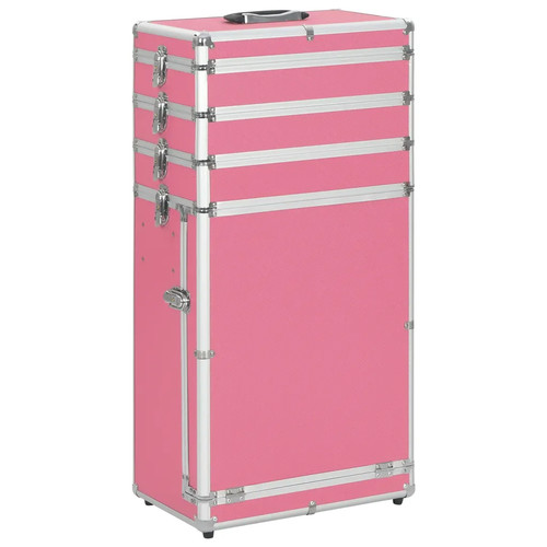 Kosmetikkoffer aluminium rosa - aluminium,