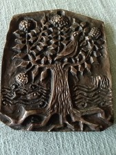 Bronze Relief Wandbild Relief mit religiösen Symbolen