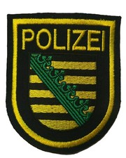 Polizei sachsen patch grün - polizei,