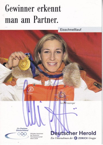 Autogramm anni friesinger - -,