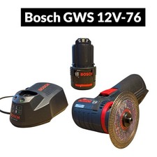 Bosch GWS 12V-76 Akku-Winkelschleifer + Ladegerät + 12V 2.0Ah Akku