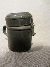 kleine Spardose antik  um 1900  aus Eisenblech  6,5 cm  Durchmesser 5 cm