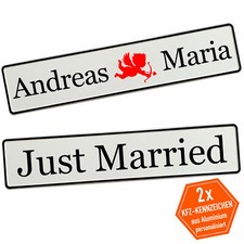 Kennzeichen Hochzeit mit Namen