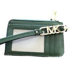 Michael Kors Geldbeutel Kartenetui Handtasche Tasche Grün 8,5x13 cm Leder Neu