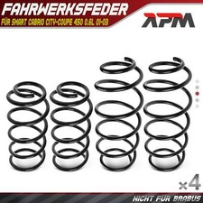 4x Federn Fahrwerksfeder Vorne Hinten für Smart Cabrio City-Coupe 450 0.6L 01-03