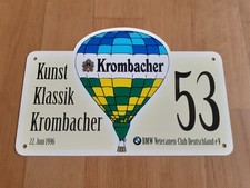 Altes Schild, BMW Veteranen Club, Kunst Klassik Krombacher, 1996