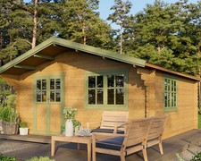 Gartenhaus Gerätehaus Holzhaus Blockhaus 5x5m 35mm ALL IN