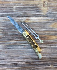 Gamsjaga Fuhrmannsbesteck klappbar GJ84 Damast Hirschhorn Wilderer