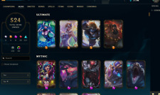 LoL Account EUW  All Champs +500 Skins, 4 Ultimate, 8 Mythic, Skins, Bronze MMR