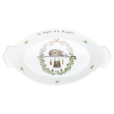 Eierpfanne ofenfest oval groß Le Lapin et le Serpolet Porcelaine d´Auteuil Chamb