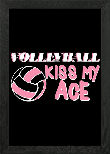 Volleyball kiss ace framed - volleyball,