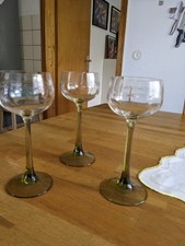 3 Vintage Weingläser grüner