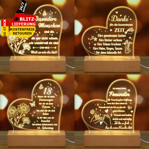 Led acryl lampe - acryl, geschenk