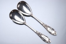 2 Jugendstil Silberbestecke 93,4g antik 800er Silberlöffel Vorleger Gemüselöffel