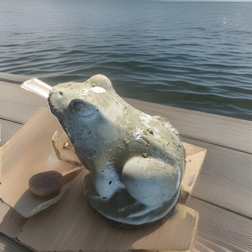 Frosch wasserspeier beton - wasserspeier,