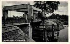 Ak Nowa Sól Neusalz an der Oder Schlesien, Hafenbrücke - 4876137