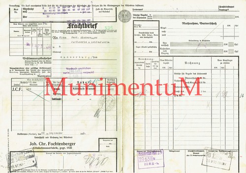 Frachtbrief heilbronn 1933 - heilbronn,