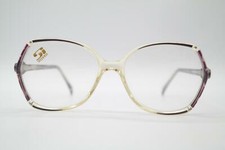 Vintage Stepper SI 46 Violett Transparent Oval Brille Brillengestell NOS