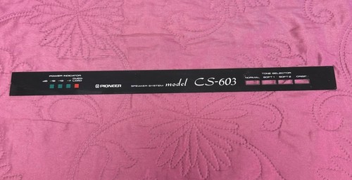 Original pioneer 603 - 1x, cs