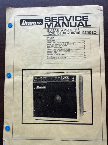 Ibanez original service manual - service,