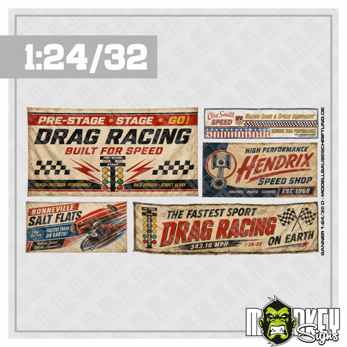 5tlg vintage werkstattbanner - 5tlg.,