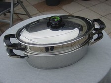 AMC – Bräter Braten Topf 5,5 L komplett mit Dunstgaraufsatztopf TOP