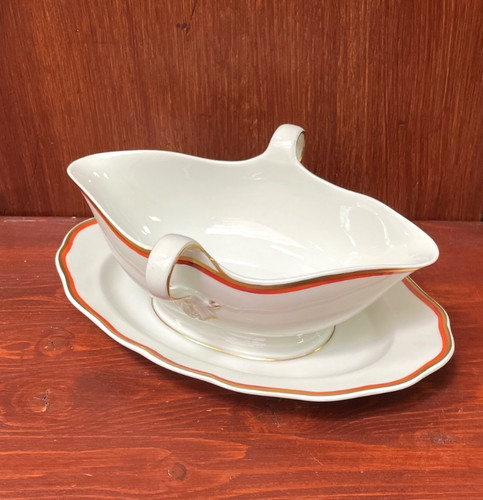 Meissen sauciere koralle rand - koralle,
