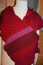 INVERO Schal Jane; Rot Töne (Brunch); Merino ca. 180x35 cm ; Neu