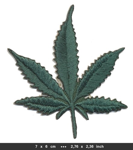 Hanfblatt aufnäher patch - aufnäher,
