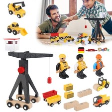 Baustellenfahrzeuge Kinder Kran Spielzeug Holzspielzeug Baustelle Spielzeug HOT