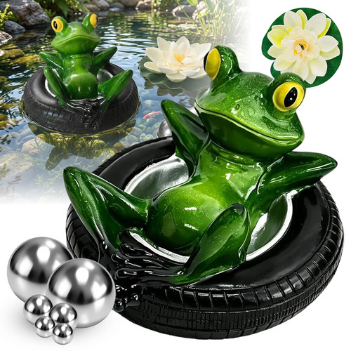 Schwimmendem frosch teich - schwimmendem,