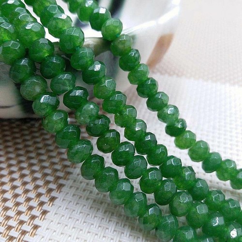 4x6mm natürlich grün jade - 4x6mm,