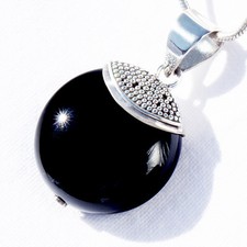  ON04 ONYX SILBER 925 29mm Anhänger f. Ketten silver 925 pendant ONYX w. VIDEO 