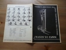 CLARK Gabelstapler Fragen Sie CLARK Original altes Prospekt 