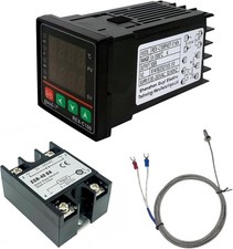 PID Temperaturregler K-Typ Sensor SSR Ausgang 0-1300°C für Heimwerken