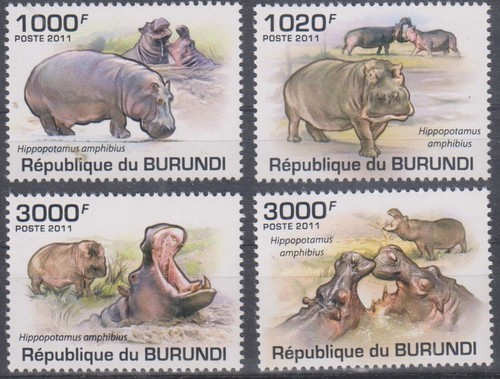 Flusspferd burundi postfrisch - burundi,