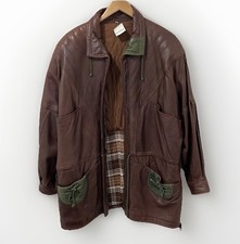 Vintage Pullover Leder Parka