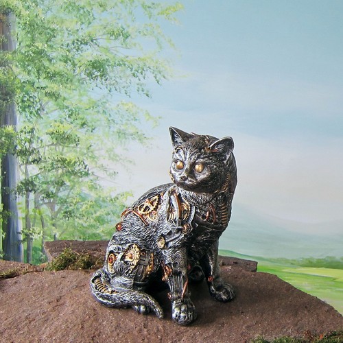 Steampunk katzen figur cm - katzen,