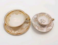Sammeltasse Gedeck 4-teilig, Kaffee Mocca, Espresso Thomas, Bavaria, weiß, gold 
