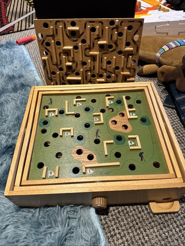 Vintage labyrinth holzpuzzle - vintage,