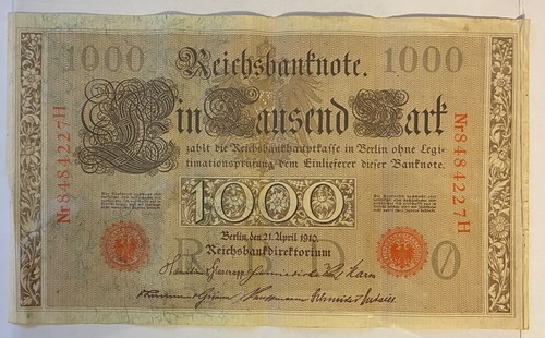 Reichsbanknote 1000 mark von - mark,