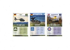 SAMMELKARTEN KARTEN HUBSCHRAUBER H1 45M LKH -FLUGABWEHR OZELOT - H1 35 JUNO HT 1